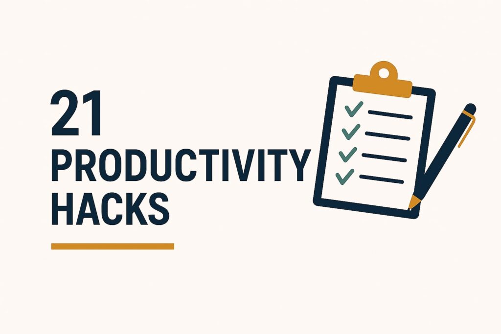 21 Life Hacks to Supercharge Your Productivity (Without Burning Out)