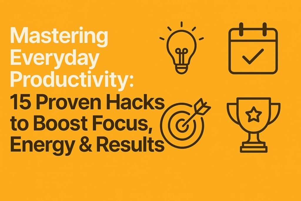 Mastering Everyday Productivity: 15 Proven Hacks to Boost Focus, Energy & Results