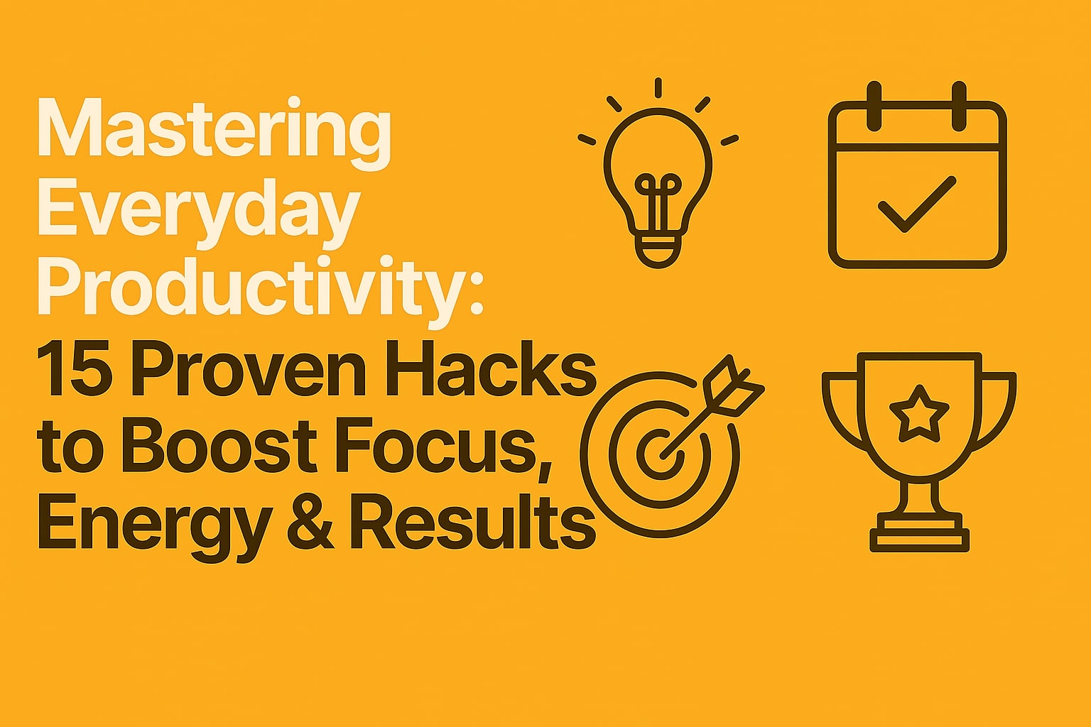 Mastering Everyday Productivity: 15 Proven Hacks to Boost Focus, Energy & Results